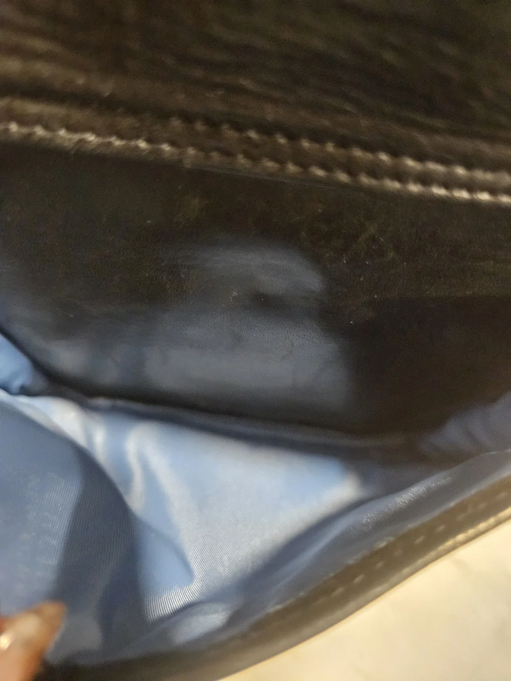 Vintage Perlina NY Black Leather Travel Crossbody Organizer Bag